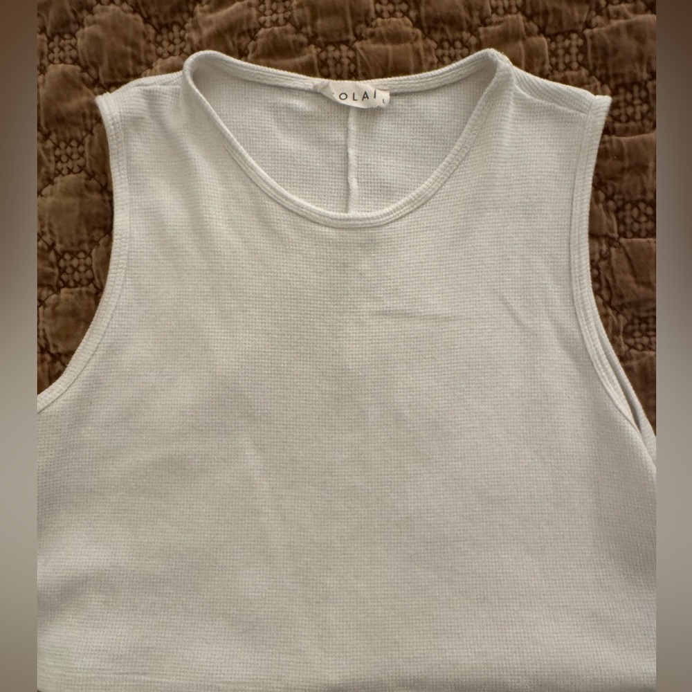 Waffle White Tank Top by Solai 🤍